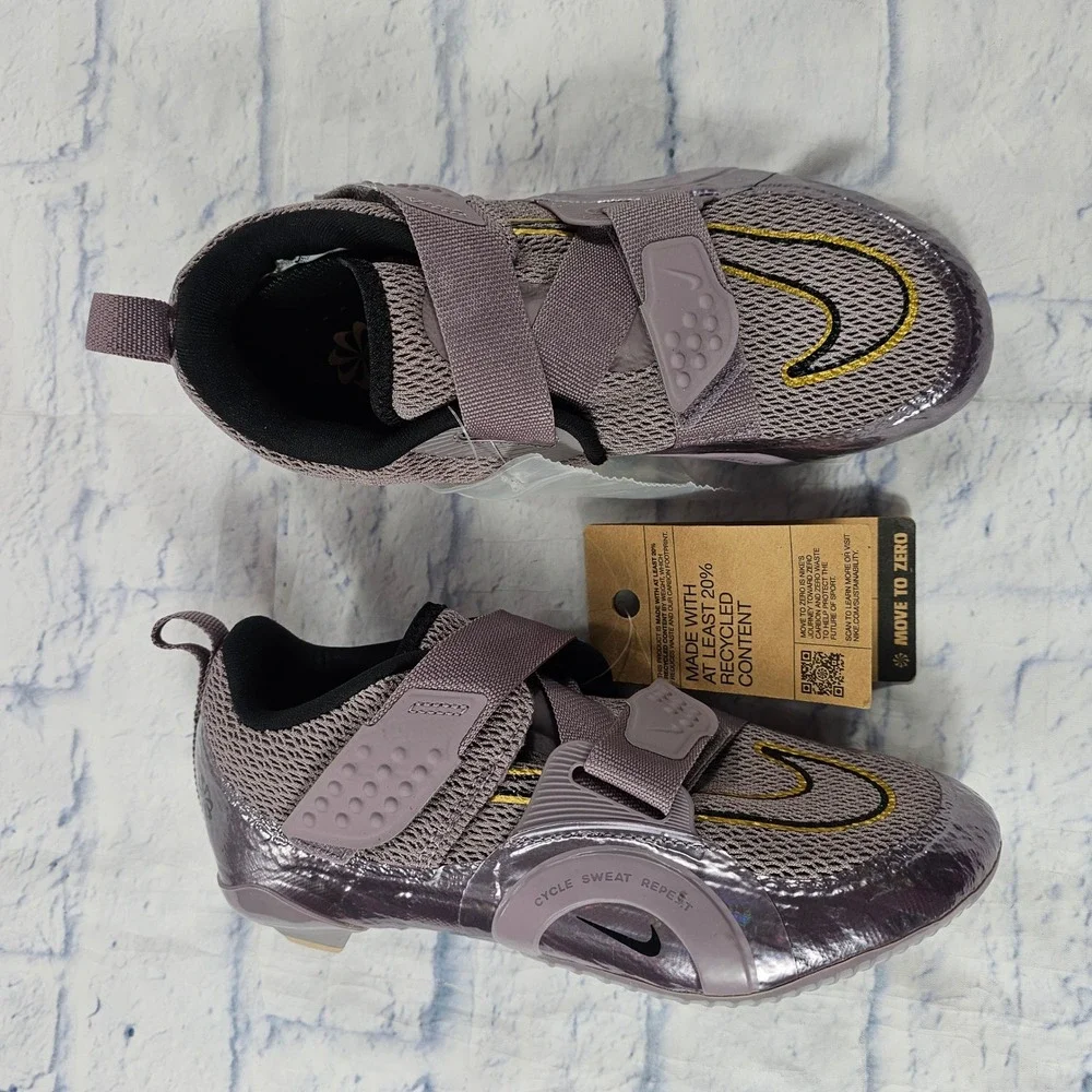 Nike SuperRep Cycle Shoes Women 7.5 Purple Metallic Indoor Cycling DQ4680-500